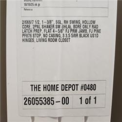 Phoenix NEW Seven Doors 36 in. x 80 in. x 1-3/8 in. Shaker White Primed 2-Panel Solid Core Wood Interior Slab Door