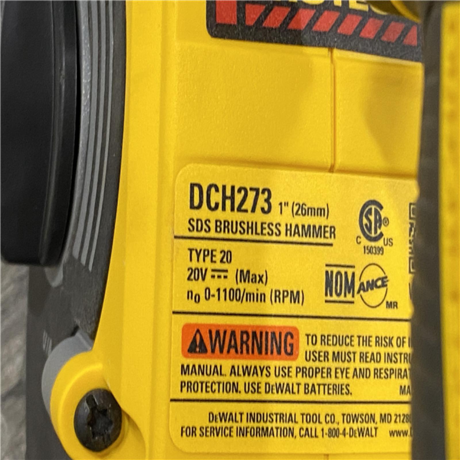 AS-IS DEWALT 20V MAX XR Cordless Brushless 1 in. SDS Plus L-Shape Rotary Hammer (Tool Only)