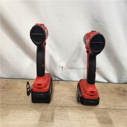 AS-IS- M18 18-Volt Lithium-Ion Brushless Cordless Compact Hammer Drill/Impact Combo Kit (2-Tool) with (2) Batteries  Bag