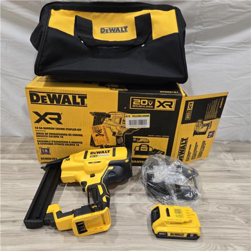 AS-IS DeWALT 20-Volt MAX 18ga Cordless Brushless Narrow Crown Stapler Kit