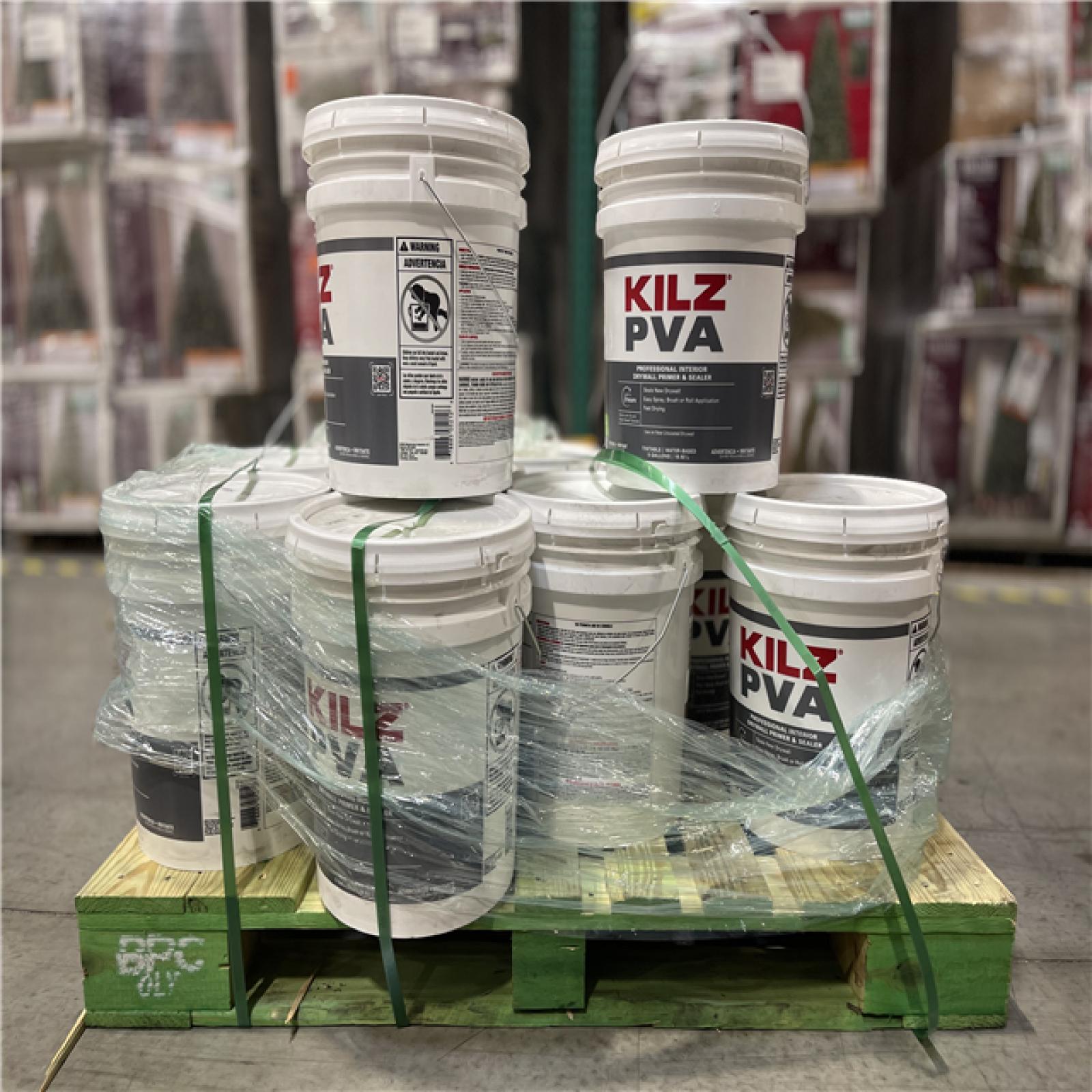 DALLAS LOCATION- NEW! KILZ PVA 5 Gal. White Interior Drywall Primer PALLET (11 UNITS)