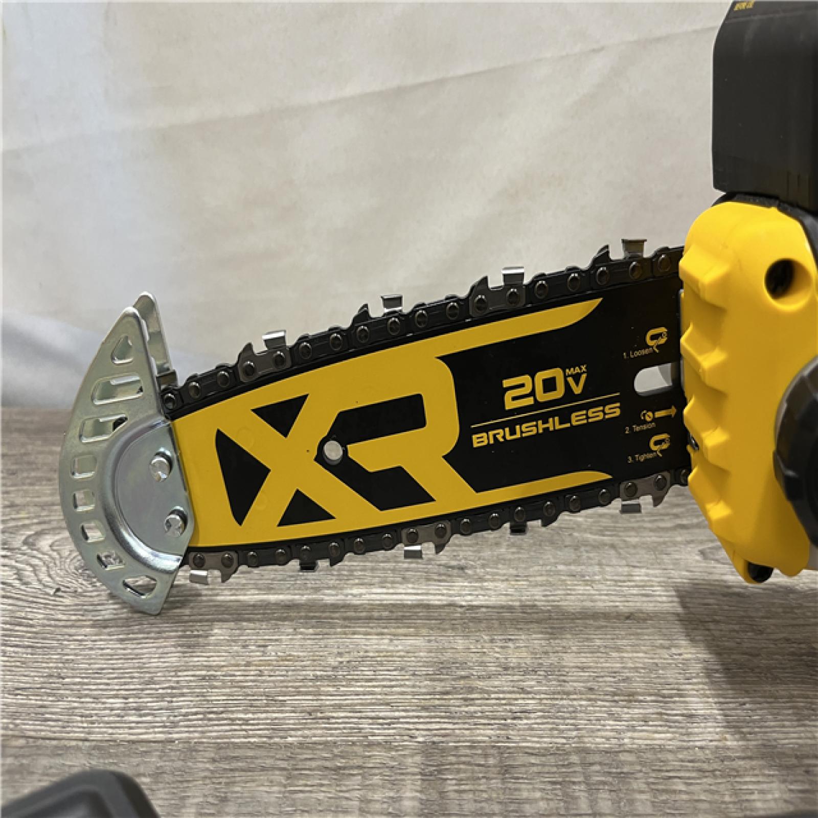 AS-IS DEWALT 20V MAX 8 in. Brushless Cordless Battery Powered Pruning Chainsaw (Tool Only)