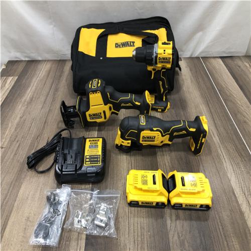 AS-IS DEWALT ATOMIC 20-Volt Lithium-Ion Cordless Brushless (4-Tool) Combo Kit