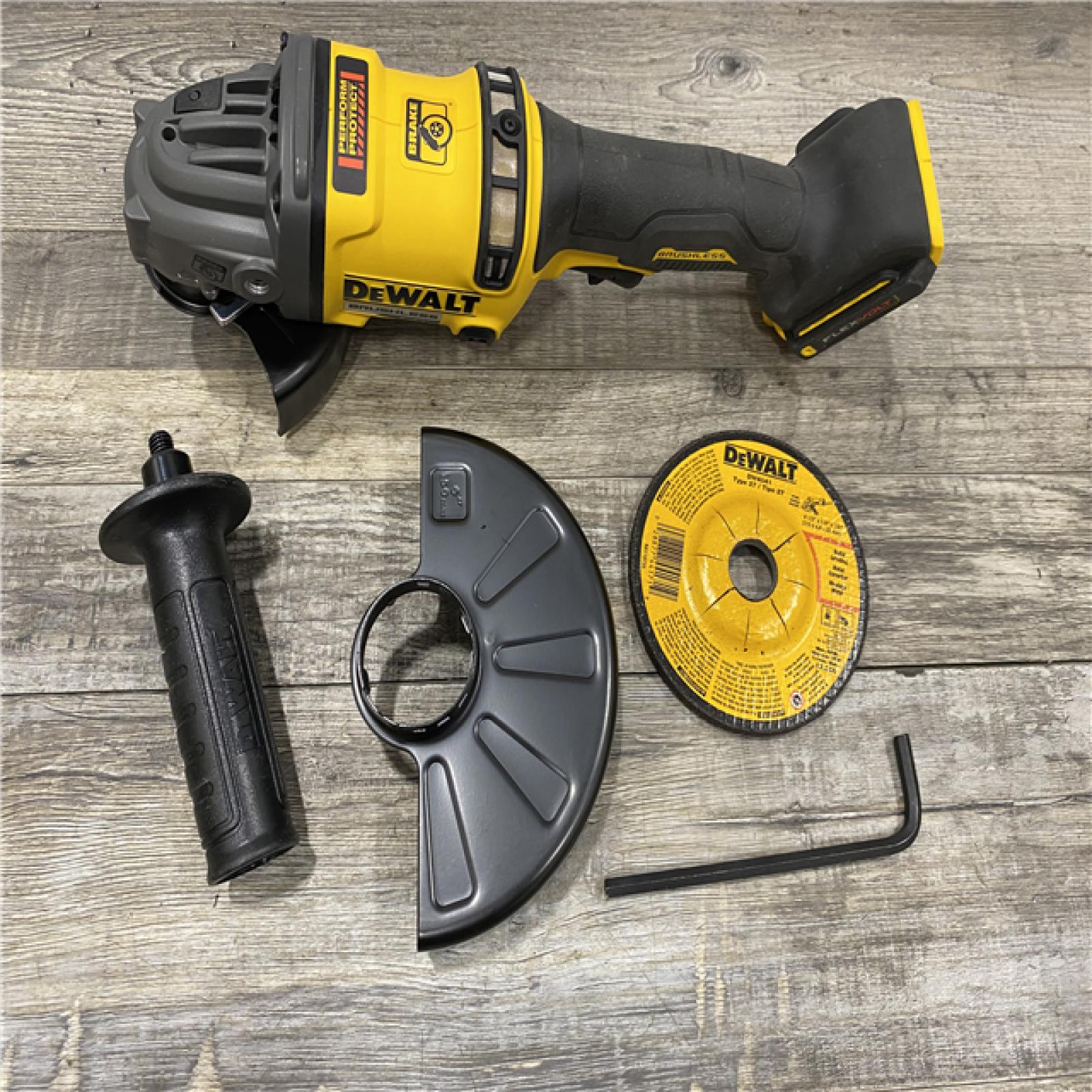 AS-IS DEWALT 60V MAX Cordless Brushless 4.5 in. to 6 in. Small Angle Grinder with Kickback Brake (Tool Only)
