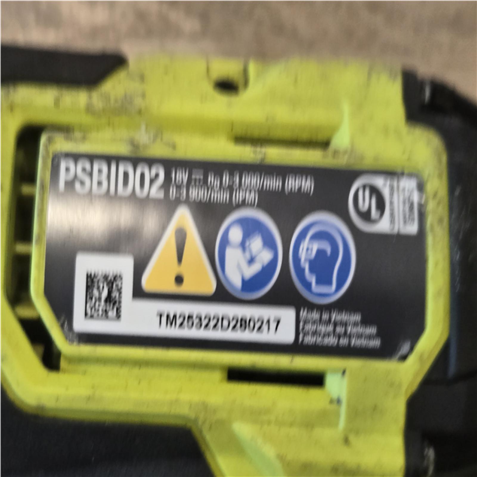AS-IS ONE+ HP 18V Brushless Cordless Compact 1/2 in. Drill and Impact Driver Kit with (2) 1.5 Ah Batteries  Charger  and Bag