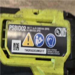AS-IS ONE+ HP 18V Brushless Cordless Compact 1/2 in. Drill and Impact Driver Kit with (2) 1.5 Ah Batteries  Charger  and Bag