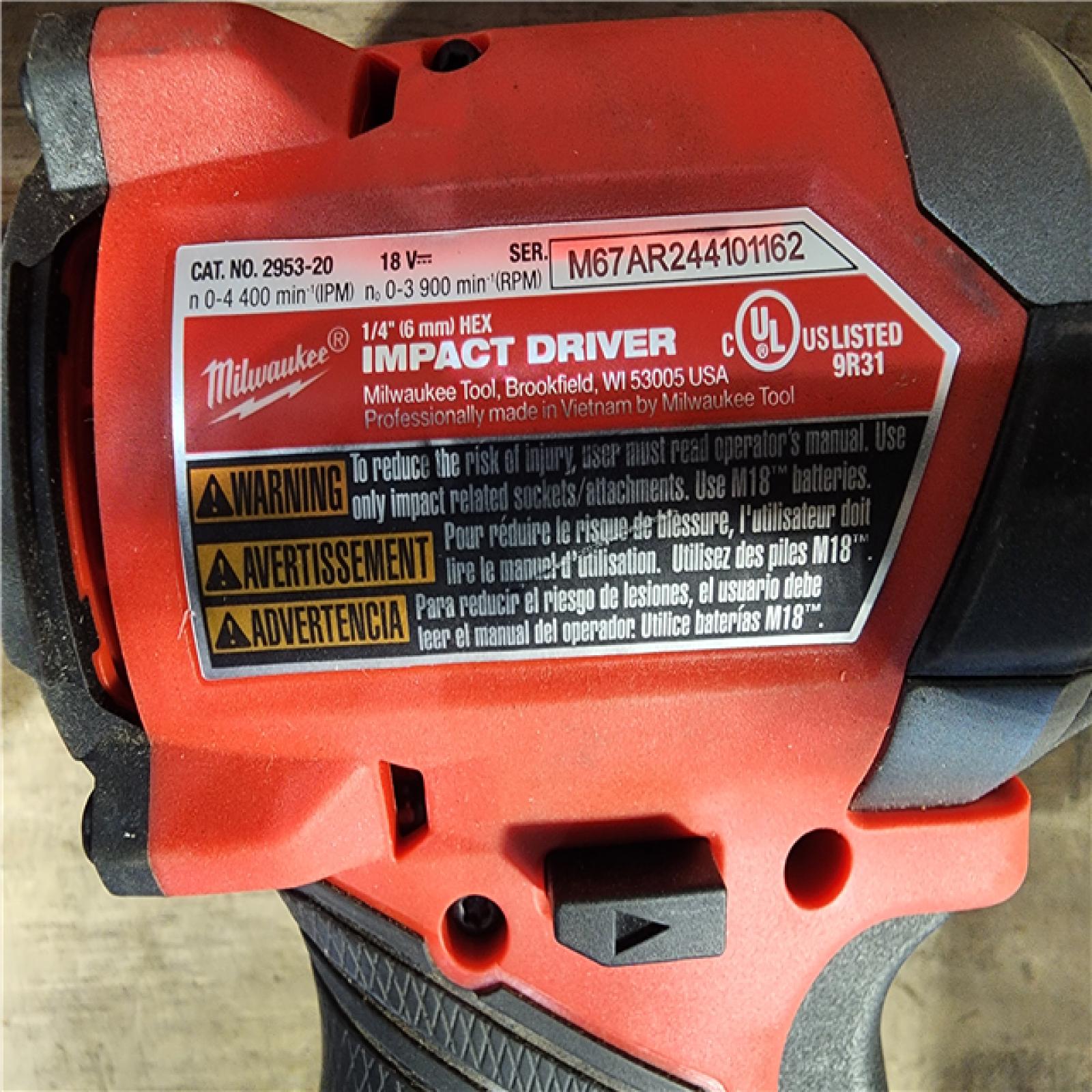 HOUSTON LOCATION - AS-IS (4) Milwaukee M18 FUEL 18V Lithium-Ion Brushless Cordless 1/4 in. Hex Impact Driver (Tool-Only)