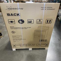 DALLAS LOCATION- Seasons® 5.2 Cu. Ft. Freestanding Electric Range Glass Top White