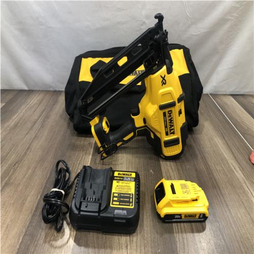 AS-IS DEWALT 20V MAX XR 16-Gauge Electric Cordless Angled Finishing Nailer Kit