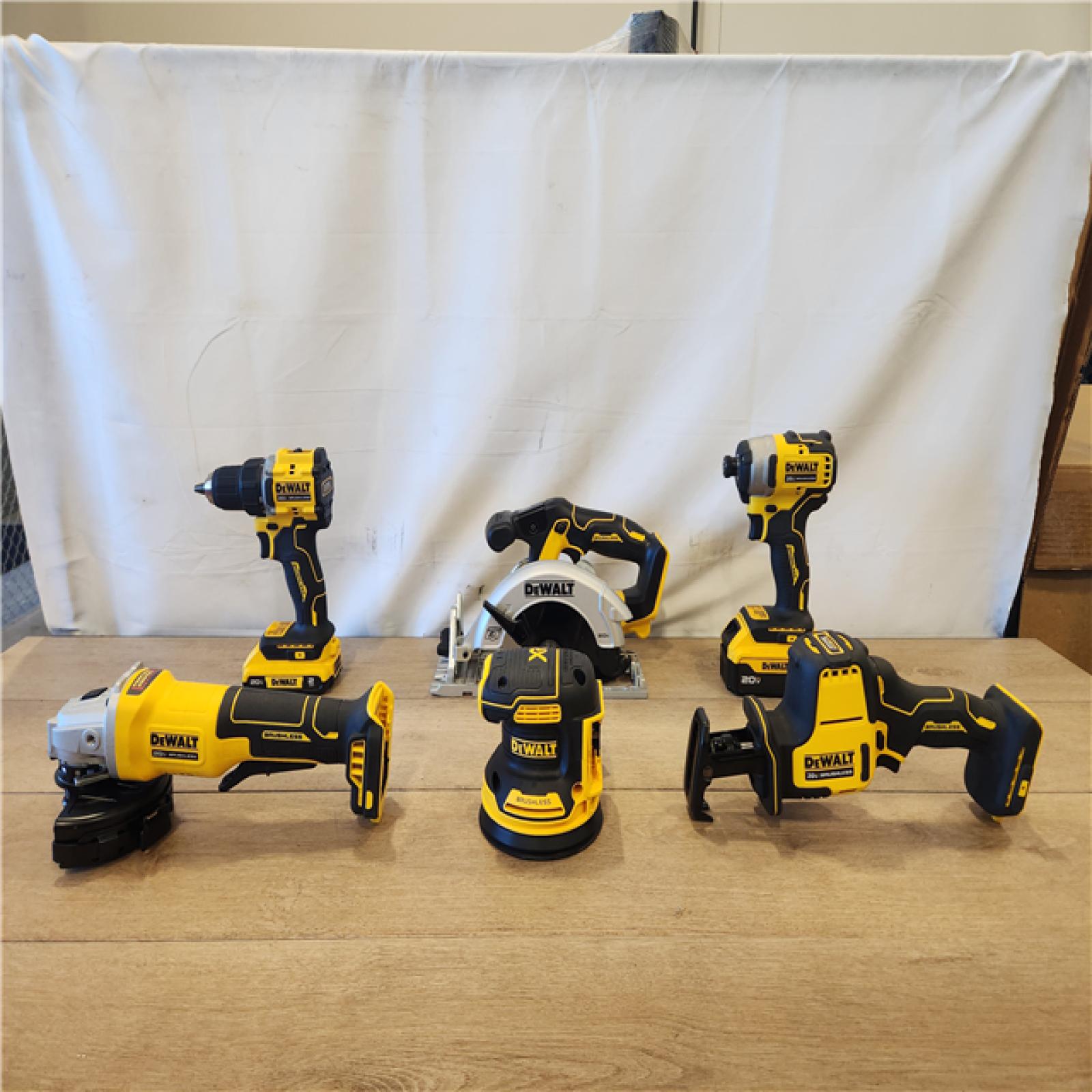 AS-IS- DEWALT 20V Lithium-Ion Cordless 6-Tool Combo Kit with 5.0 Ah and 2.0 Ah Batteries  Charger and Tough System 2.0 Rolling Toolbox
