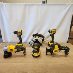 AS-IS- DEWALT 20V Lithium-Ion Cordless 6-Tool Combo Kit with 5.0 Ah and 2.0 Ah Batteries  Charger and Tough System 2.0 Rolling Toolbox