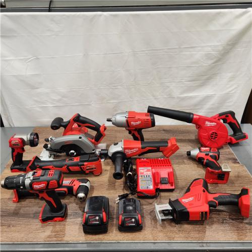 AS-IS Milwaukee M18 10 TOOL COMBO KIT BATTERY CHARGER INCLUDED