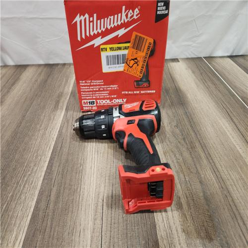 AS-IS Milwaukee M18 18-Volt Lithium-Ion Cordless 1/2 in. Hammer Drill/Driver (Tool-Only)
