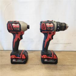 AS-IS- Milwaukee  18V Lithium-Ion Cordless Drill Driver/Impact Driver Combo Kit
