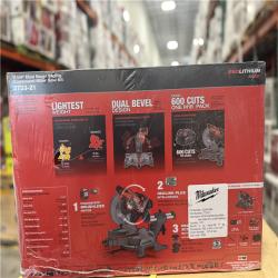 DALLAS LOCATION -Milwaukee M18 FUEL 18V Lithium-Ion Brushless Cordless 7-1/4 in. Dual Bevel Sliding Compound Miter Saw Kit w/One 5.0Ah Battery