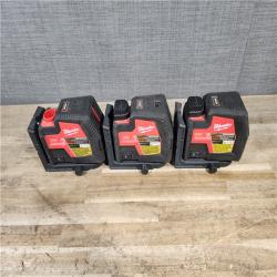 HOUSTON LOCATION - AS-IS MILWAUKEE 3 LASER TOOL COMBO
