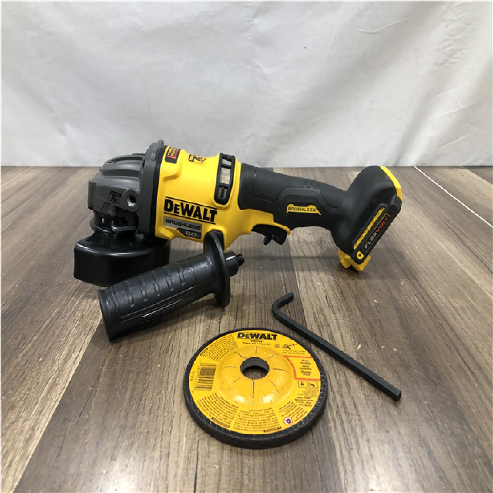 AS-IS DEWALT FLEXVOLT 60V MAX Cordless Brushless 4.5 in. to 6 in. Small Angle Grinder with Kickback Brake (Tool Only)