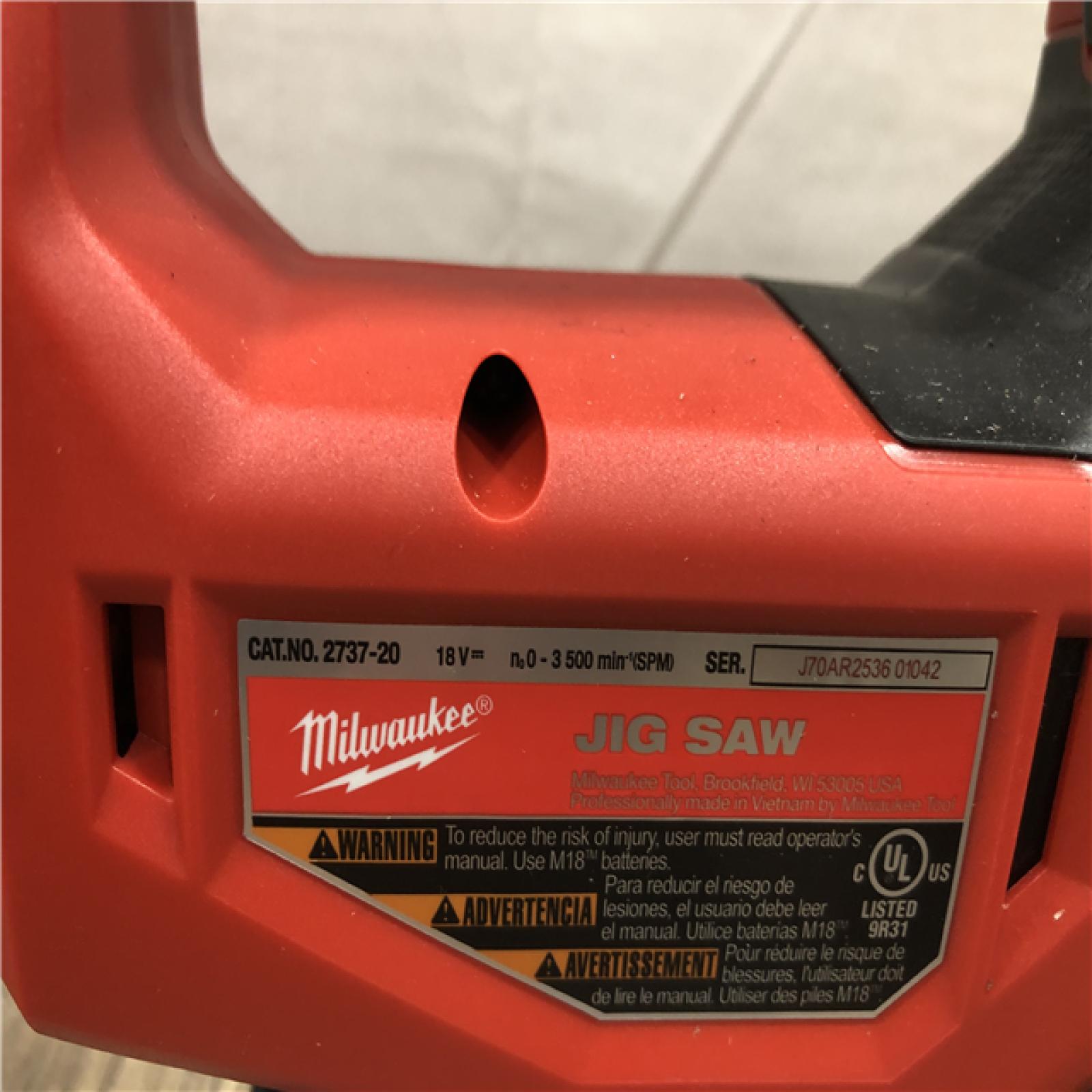 AS-IS Milwaukee M18 FUEL 18V Lithium-Ion Brushless Cordless Jig Saw (Tool-Only)