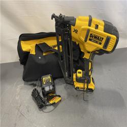 AS-IS - DeWalt 20V MAX XR 16-Gauge Electric Cordless Angled Finishing Nailer Kit