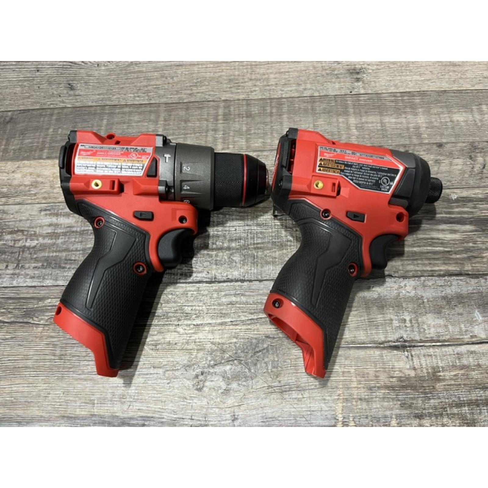 AS-IS Milwaukee FUEL 12-Volt Lithium-Ion Brushless Cordless Hammer Drill and Impact Driver Combo Kit