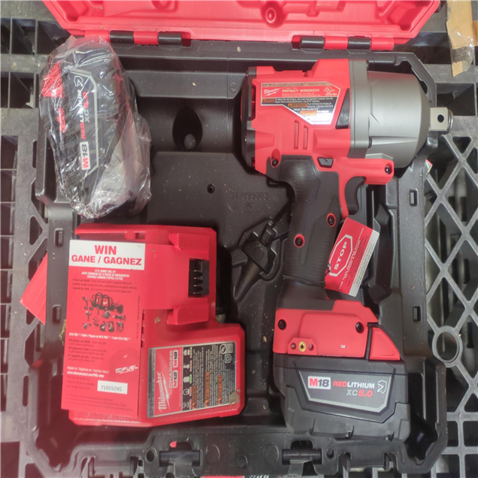 CALIFORNIA AS-IS M18 Fuel ONE-KEY 3/4 High Torque Impact Wrench Kit w/2 Batteries