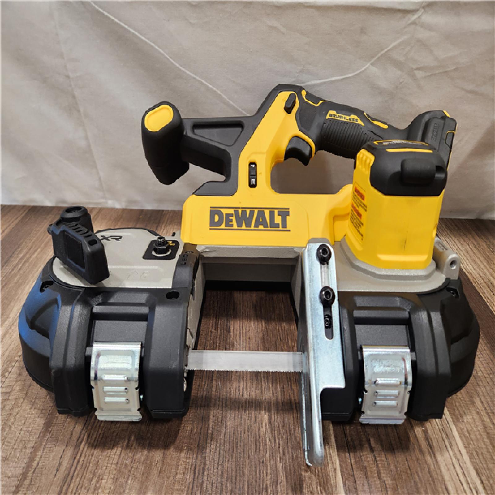 AS-IS- DEWALT 20-Volt MAX 3-3/8 in. Cordless Brushless Bandsaw (Tool-Only)