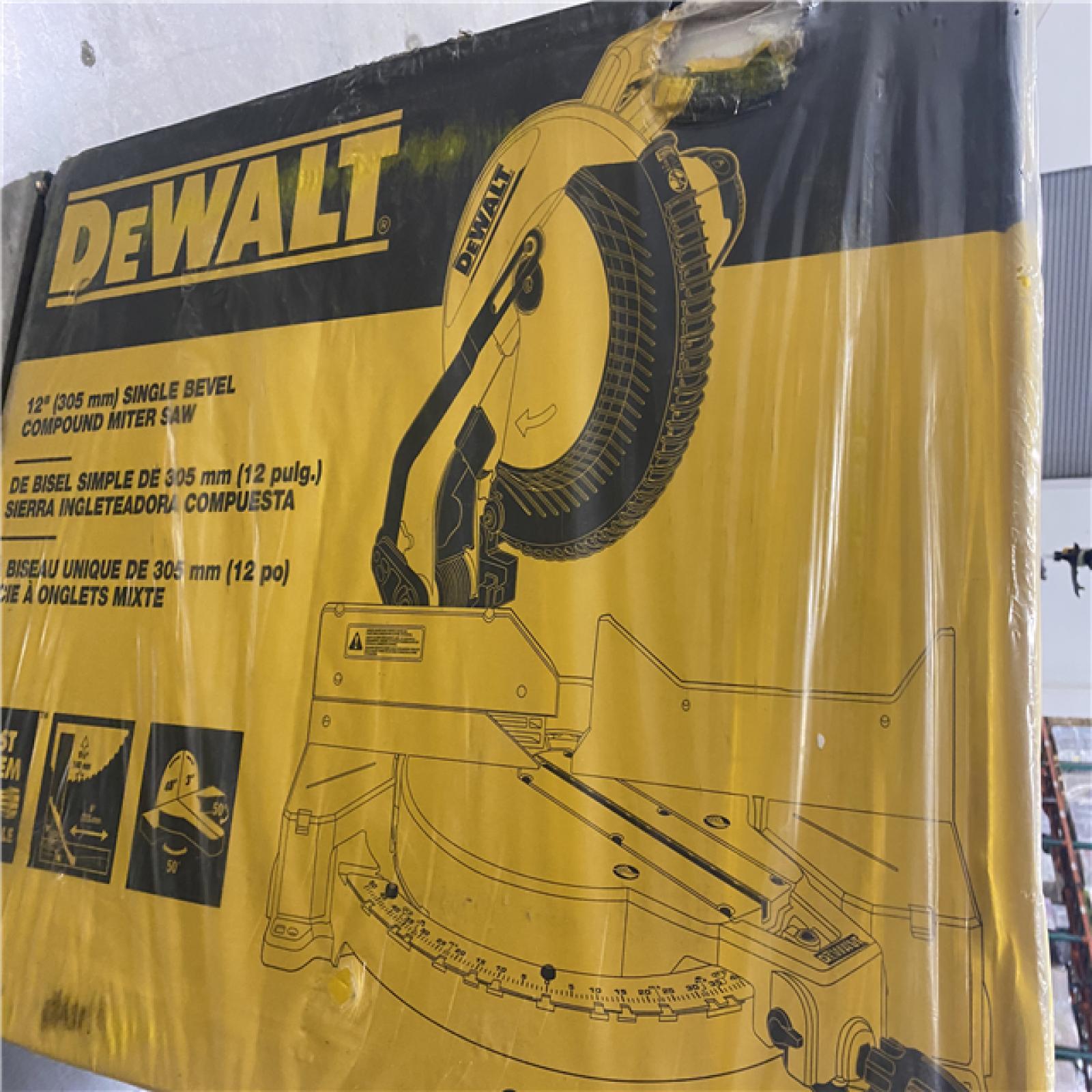 NEW- DeWalt 15 Amp Corded 12 in. Single Bevel Compound Miter Saw