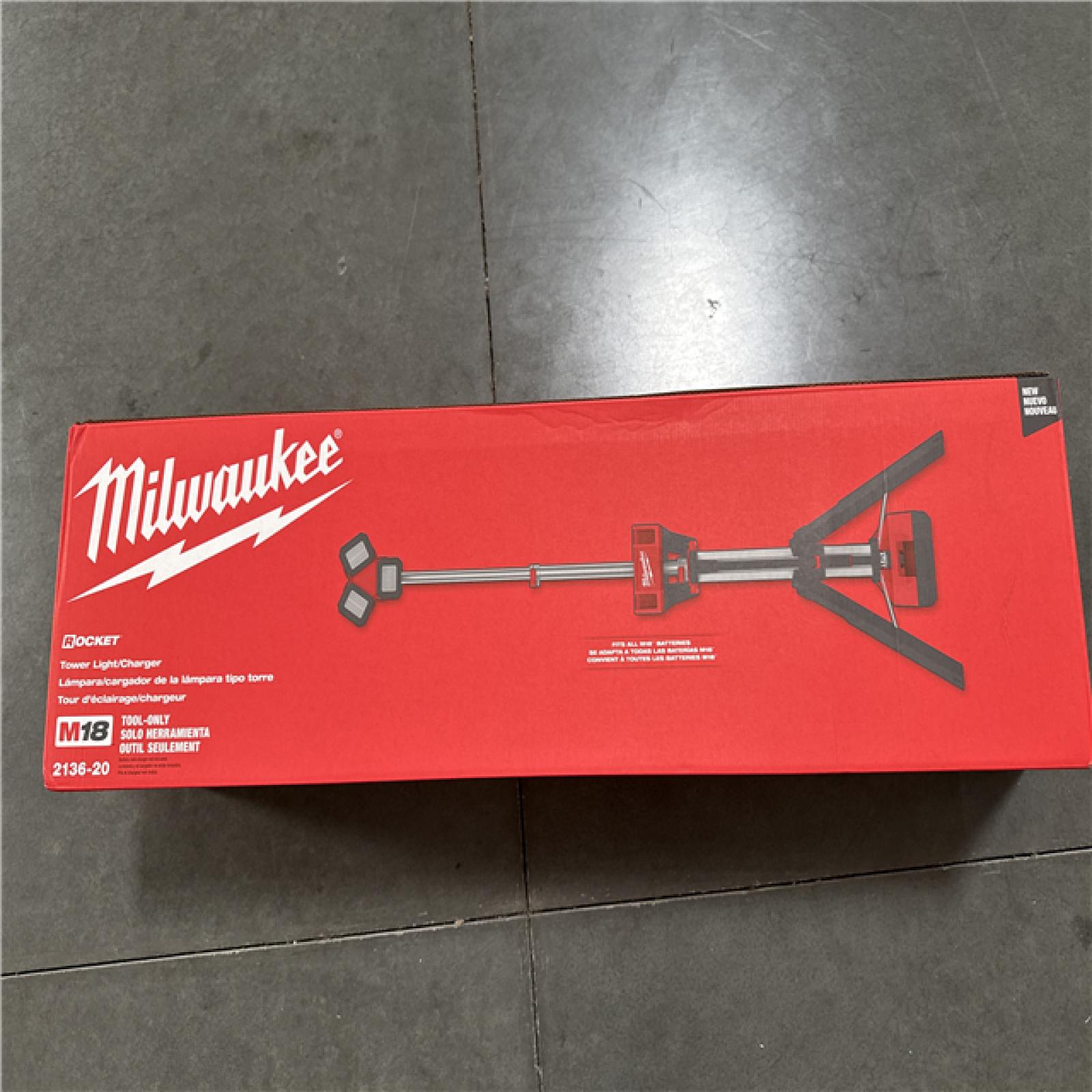 California NEW Milwaukee Rocket Tower Light/Charger (Tool Only)