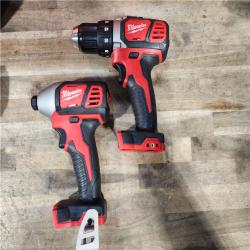 HOUSTON LOCATION - AS-IS Milwaukee 18V Cordless Brushed 2-Tool Drill/Driver and Impact Driver Kit