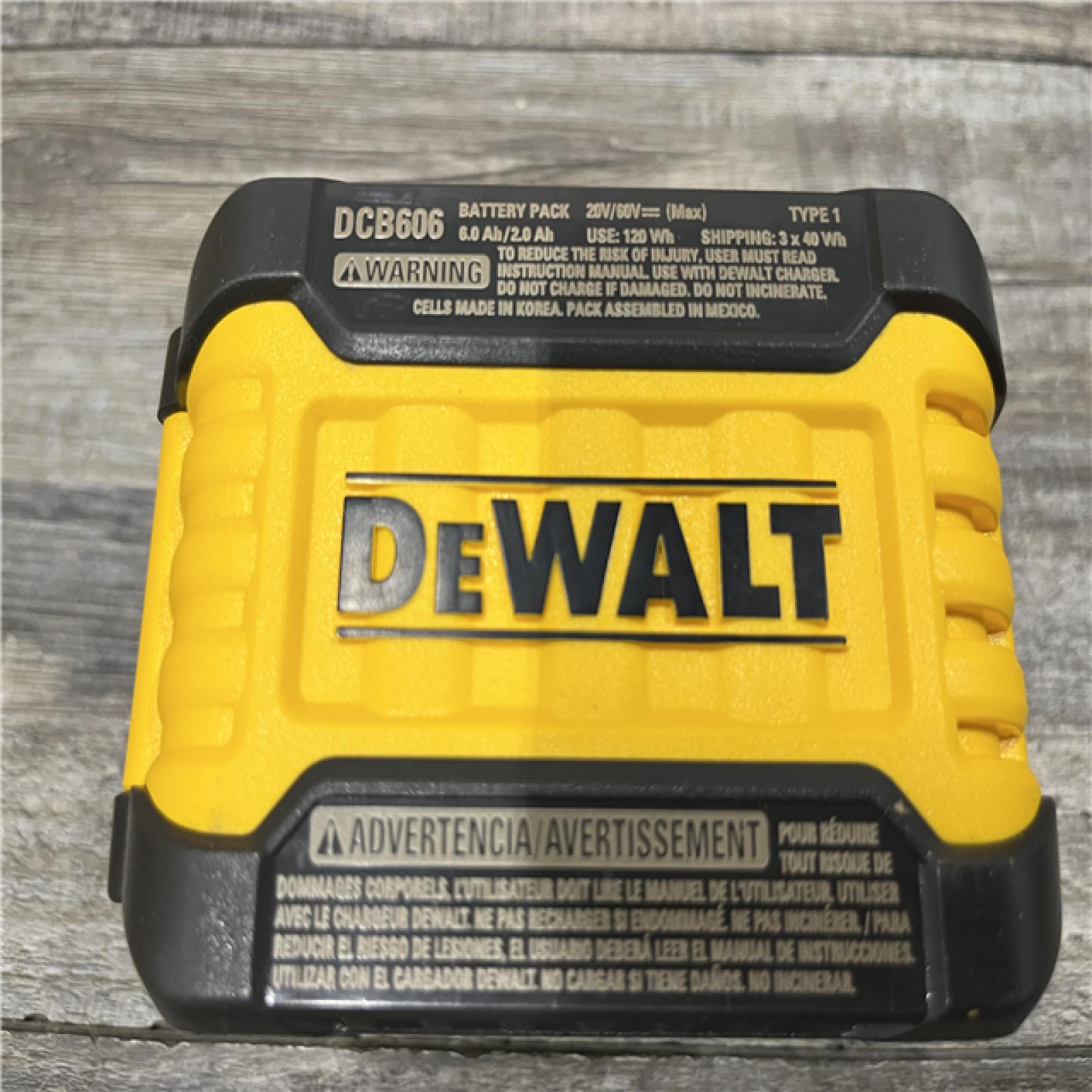 AS-IS DEWALT FLEXVOLT 20V/60V MAX Lithium-Ion 6.0Ah Battery Pack Kit