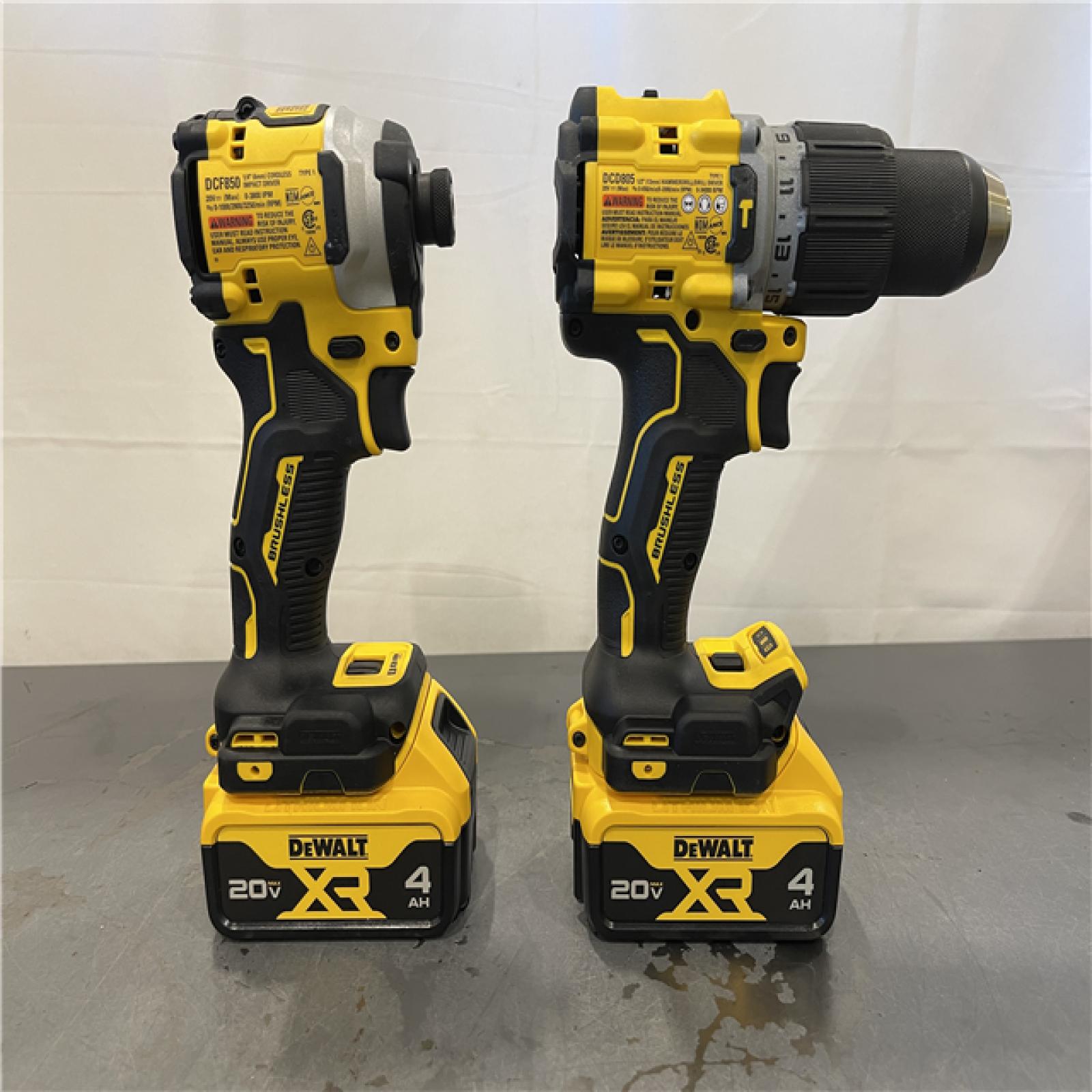 AS-IS - DEWALT 20V MAX XR Hammer Drill and ATOMIC Impact Driver 2 Tool Cordless Combo Kit