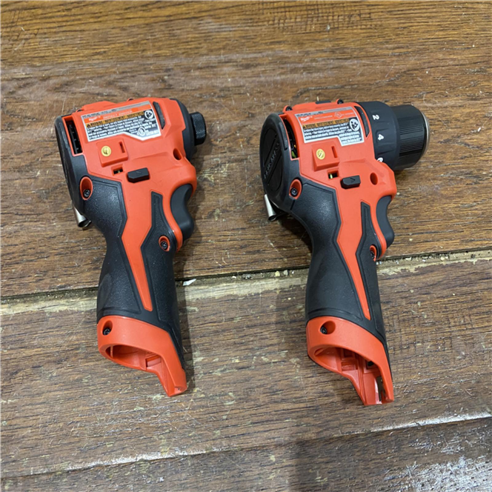 AS-IS M12 12-Volt Lithium-Ion Brushless Cordless Subcompact Drill and Impact Driver Combo Kit W/2 Batteries and Bag (2-Tool)