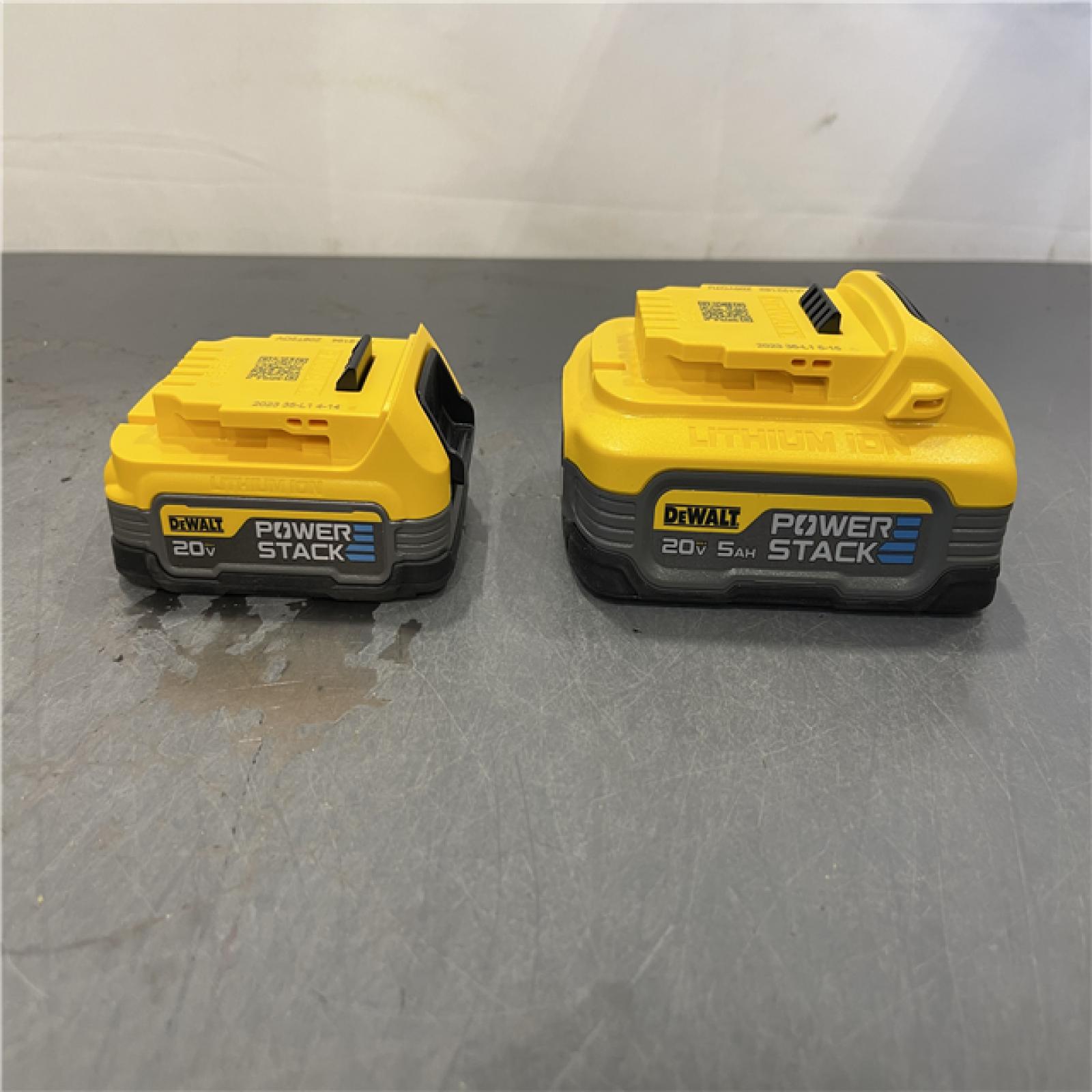 AS-IS - Dewalt Powerstack 20-Volt Lithium-Ion 5.0 Ah and 1.7 Ah Batteries and Charger