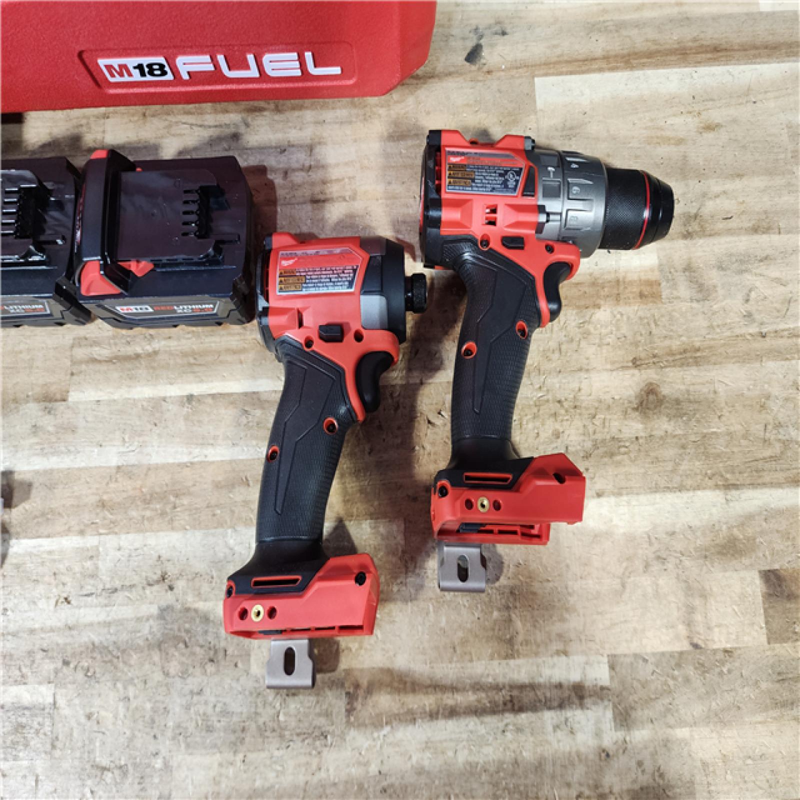 HOUSTON LOCATION - AS - IS Milwaukee FUEL 18V Lithium-Ion Brushless Cordless Hammer Drill and Impact Driver Combo Kit