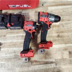 HOUSTON LOCATION - AS - IS Milwaukee FUEL 18V Lithium-Ion Brushless Cordless Hammer Drill and Impact Driver Combo Kit