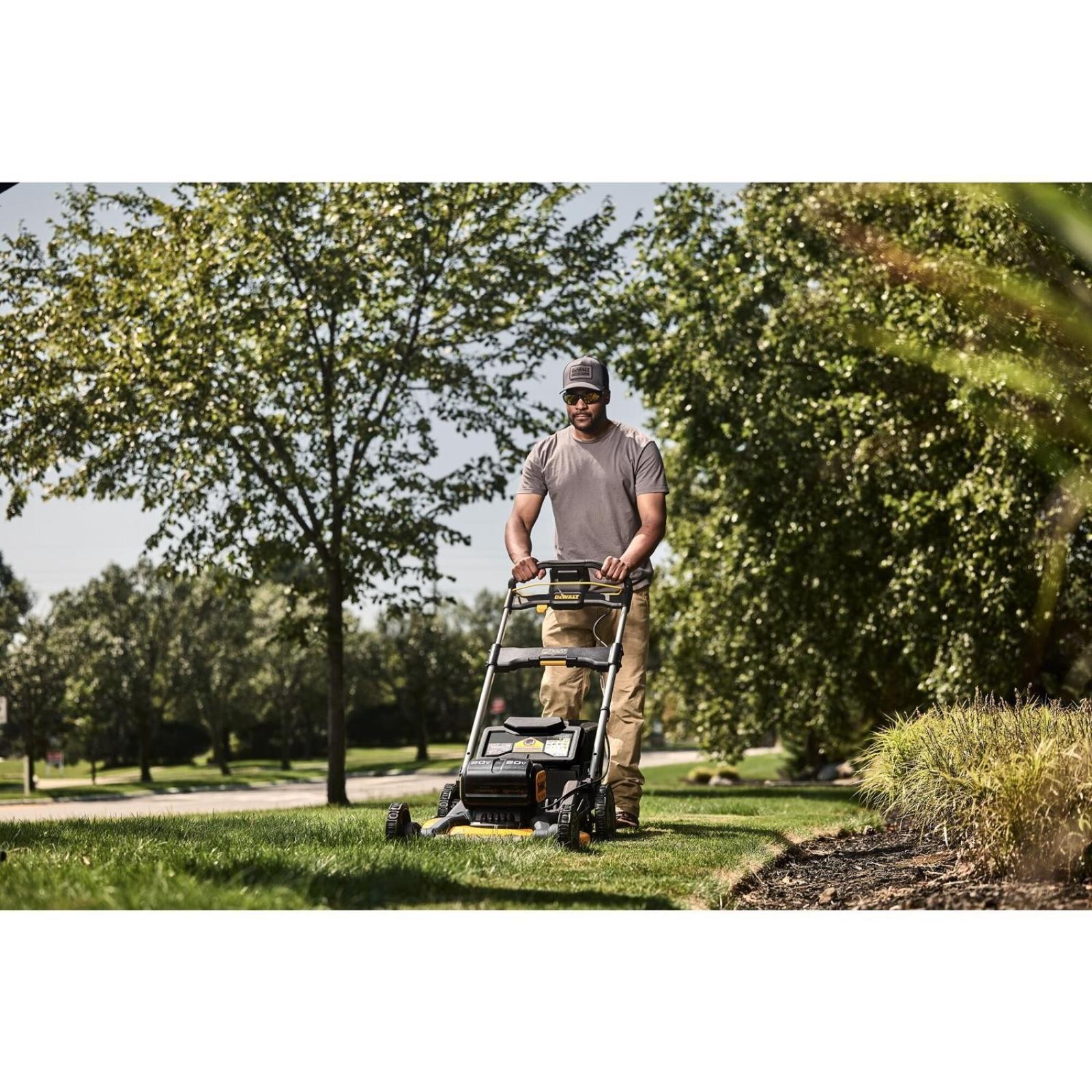 As-Is- 2x20V MAX 21 in. Cordless Battery Powered Push Lawn Mower Kit with (2) 10 Ah Batteries and Chargers