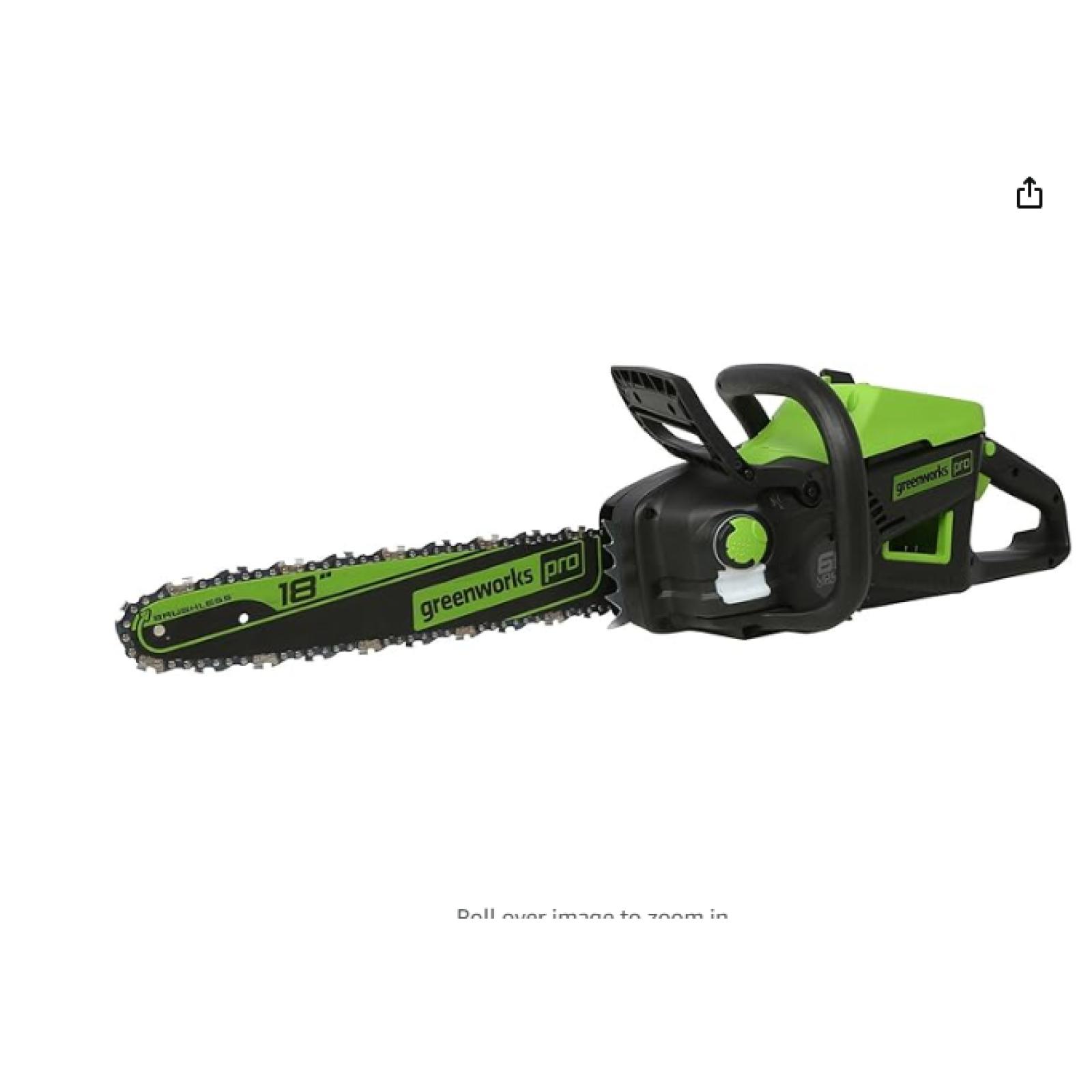 DALLAS LOCATION - Greenworks Pro Bare Tool 60-Volt Max Lithium Ion 18-Inch GEN2 Brushless Cordless Electric Chainsaw; Battery and Charger Not Included 15 (UNITS)