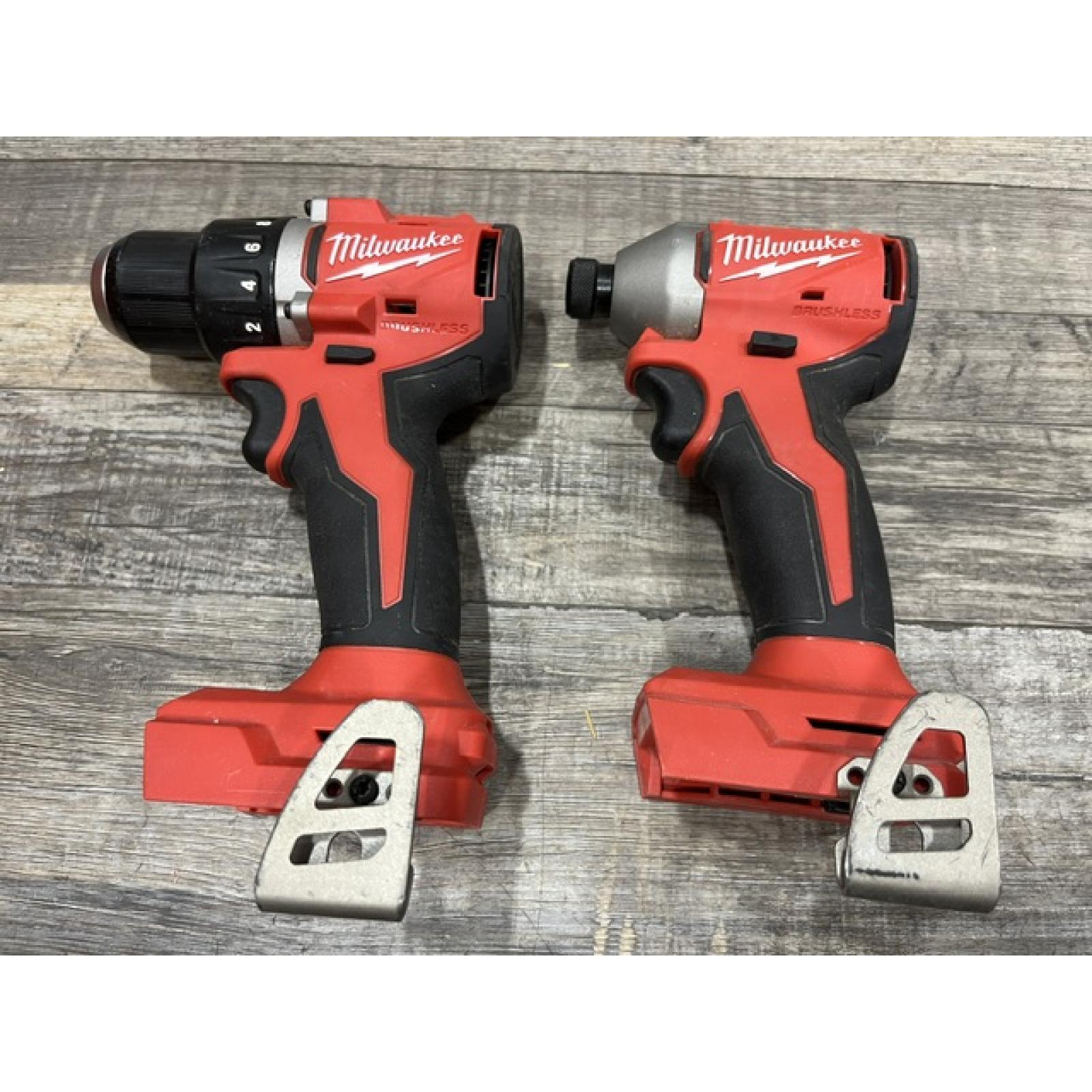 AS-IS Milwaukee 18V Lithium-Ion Brushless Cordless Compact Drill/Impact Combo Kit