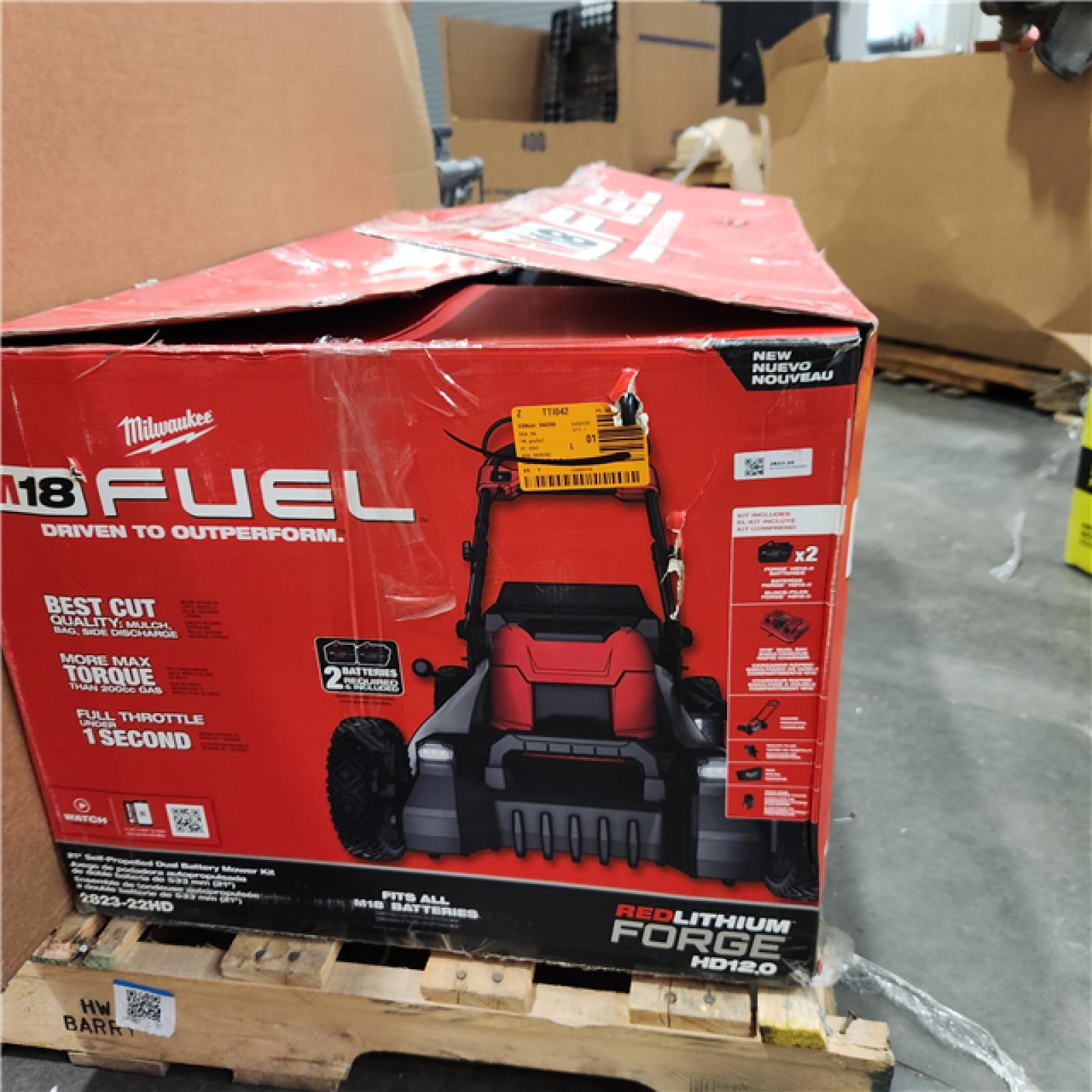 As-Is- Milwaukee M18 FUEL Brushless Cordless 21 in. Walk Behind Dual Battery Self-Propelled Mower Kit