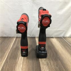 AS-IS Milwaukee FUEL 12-Volt Lithium-Ion Brushless Cordless Hammer Drill and Impact Driver Combo Kit