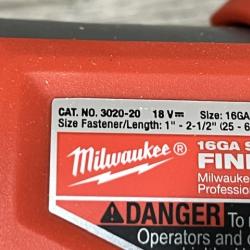 AS-IS Milwaukee FUEL 18-Volt Lithium-Ion Brushless Cordless Gen ll 16-Gauge Straight Finish Nailer (Tool Only)