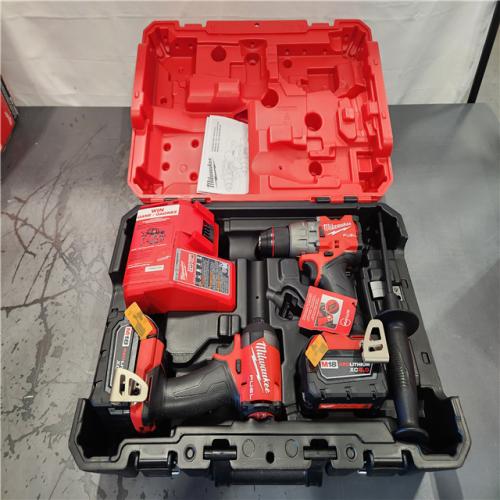 AS-IS- Milwaukee FUEL 18V Lithium-Ion Brushless Cordless Hammer Drill and Impact Driver Combo Kit