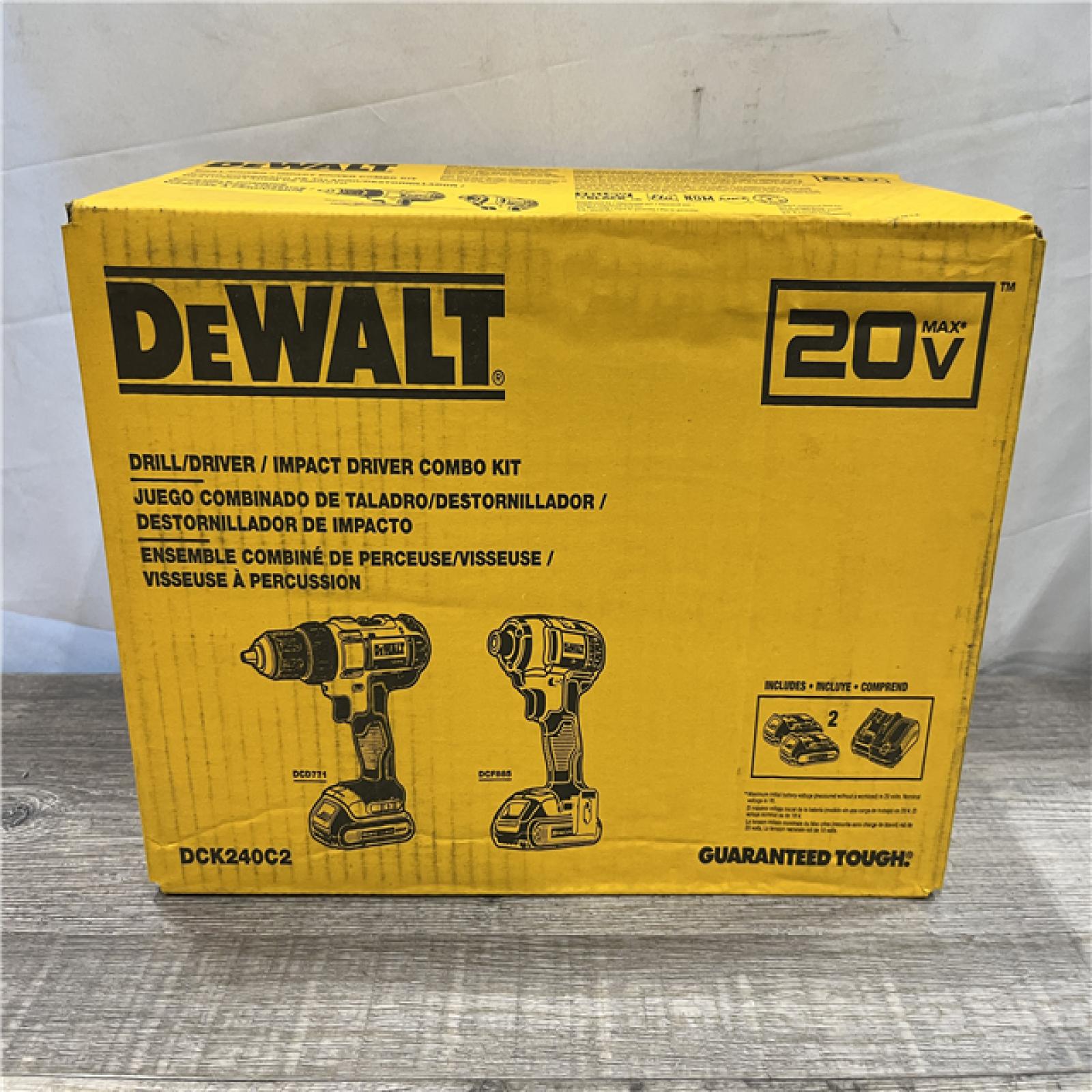 NEW - DEWALT 20V MAX Cordless Drill/Impact 2 Tool Combo Kit