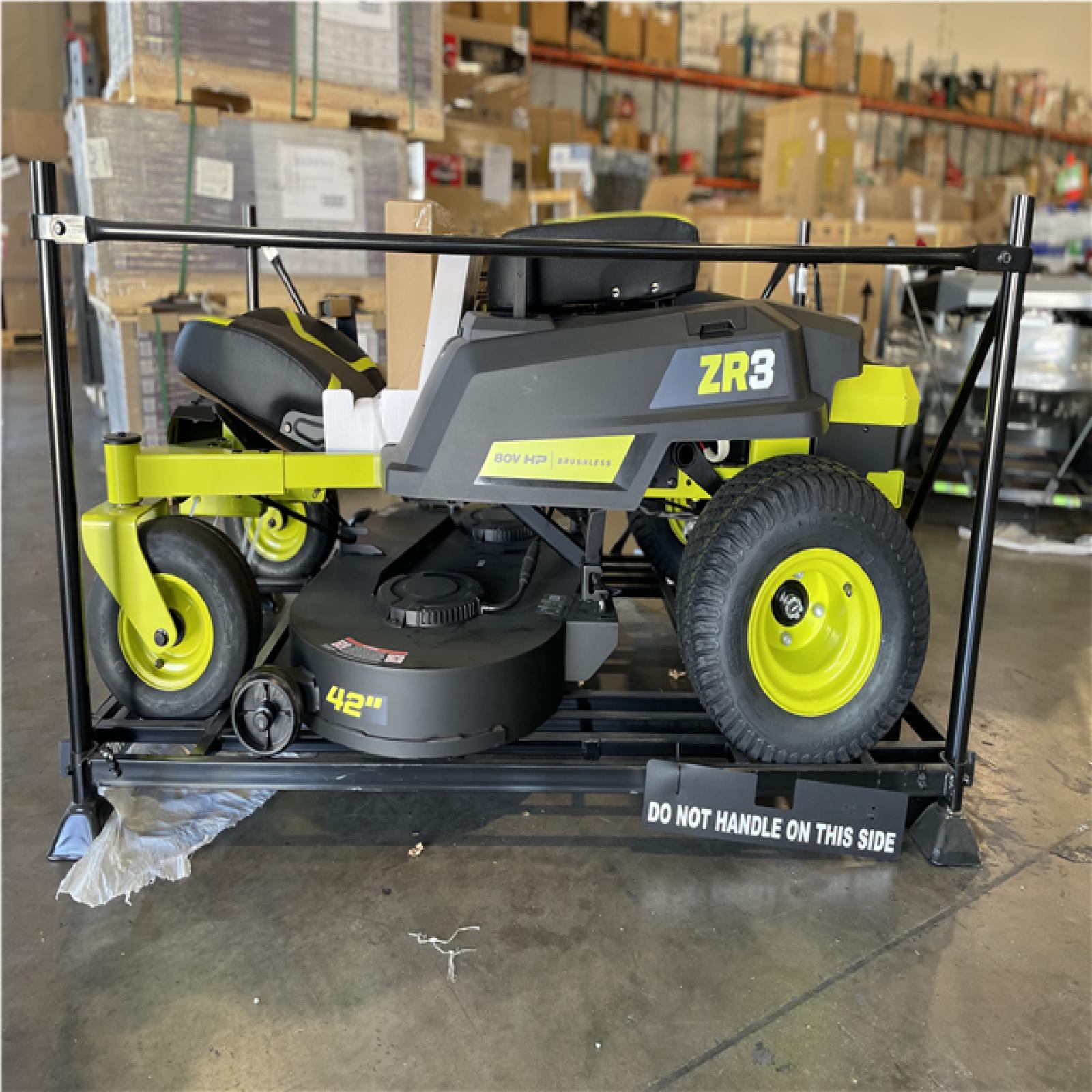 DALLAS LOCATION- NEW! RYOBI ZR3 80V HP Brushless Electric 42 in. Zero Turn Riding Lawn Mower Kit