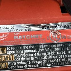 AS-IS Milwaukee FUEL 18V Cordless Mid Torque 1/2 in. Impact Wrench w/ 12 FUEL 3/8 in. Ratchet Combo Kit