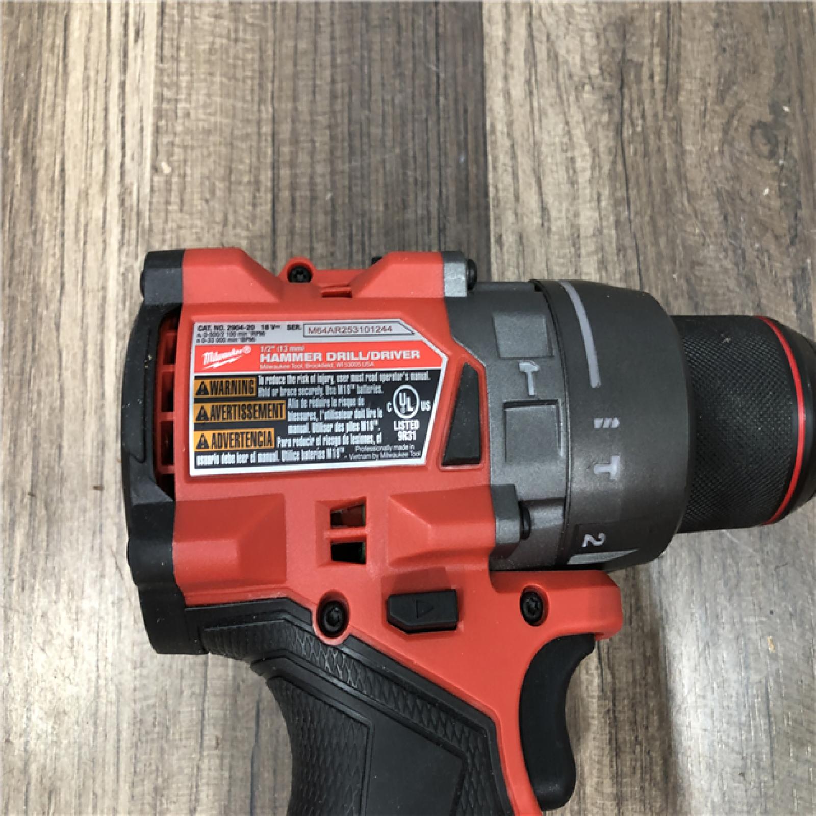 AS-IS Milwaukee FUEL 18V Lithium-Ion Brushless Cordless 1/2 in. Hammer Drill/Driver (Tool-Only)
