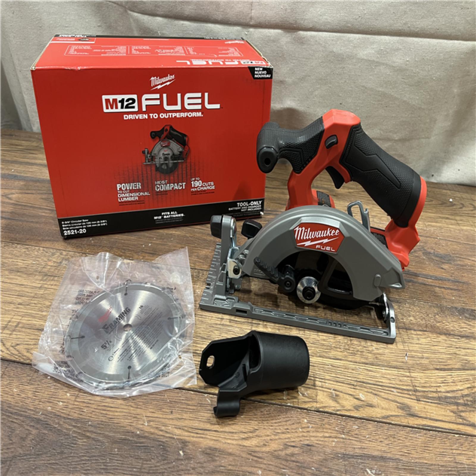 AS-IS Milwaukee M12 FUEL 12V Lithium-Ion Brushless 5-3/8 in. Cordless Circular Saw (Tool-Only)