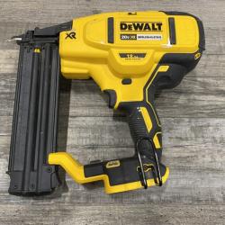AS-IS DEWALT 20V MAX XR Lithium-Ion Electric Cordless 18-Gauge Brad Nailer (Tool Only)