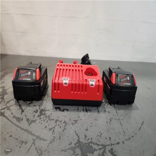 AS-IS- Milwaukee M18 18-Volt Lithium-Ion XC Starter Kit with Two 5.0Ah Batteries and Charger
