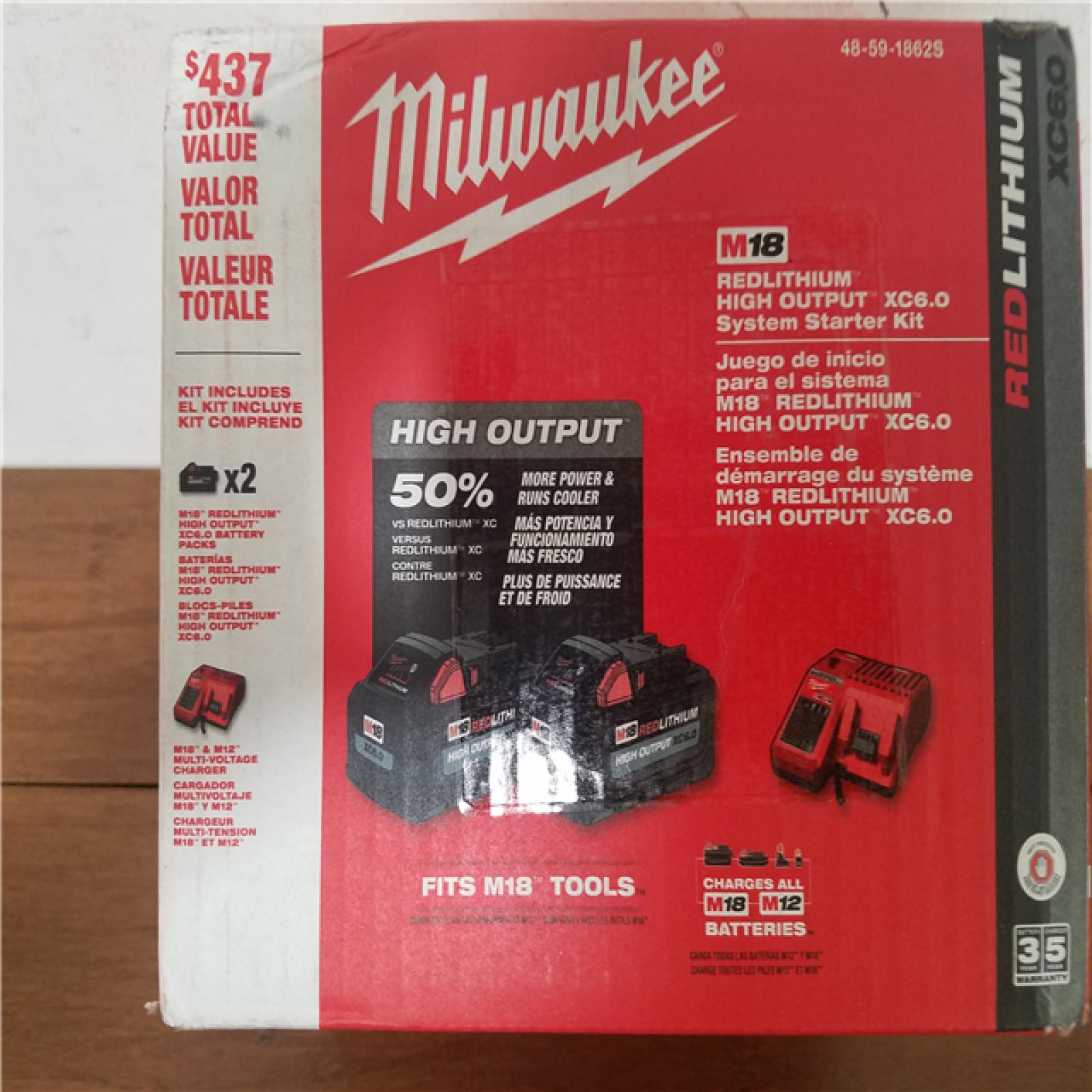California NEW Milwaukee Red Lithium High Output Starter Kit (2) Batteries  (1) Charger